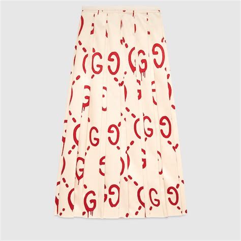 gucci pleated skirts|gucci swan skirt.